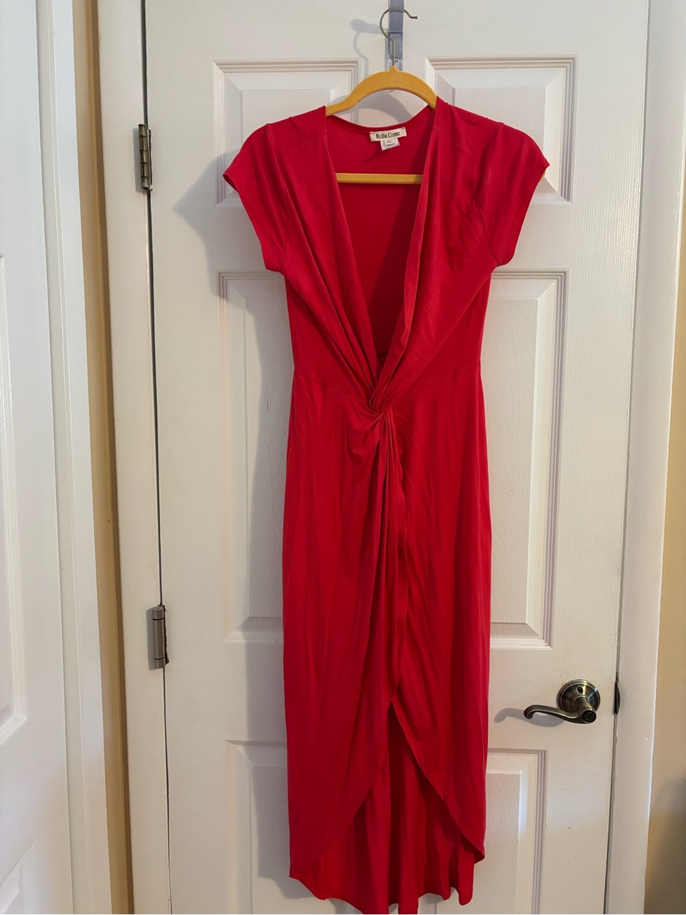 Ruby Red Twist-Front Midi Dress - Unknown Brand Great for swim cover up